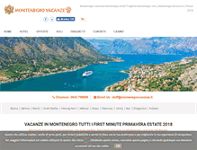 Tablet Screenshot of montenegrovacanze.it